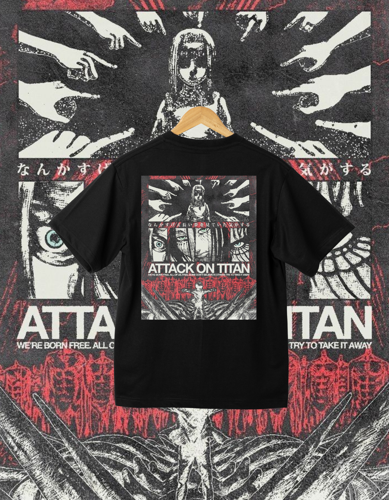 Attack on Titan "We're Born Free" T-Shirt