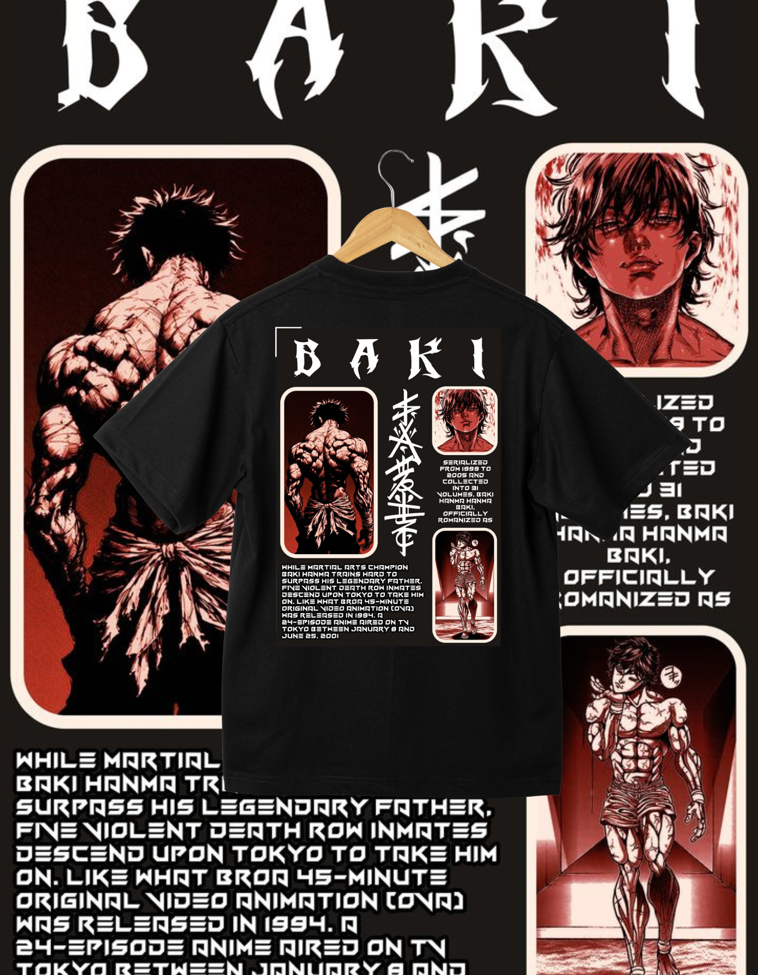 Baki Hanma "The Strongest Creature" Graphic T-Shirt