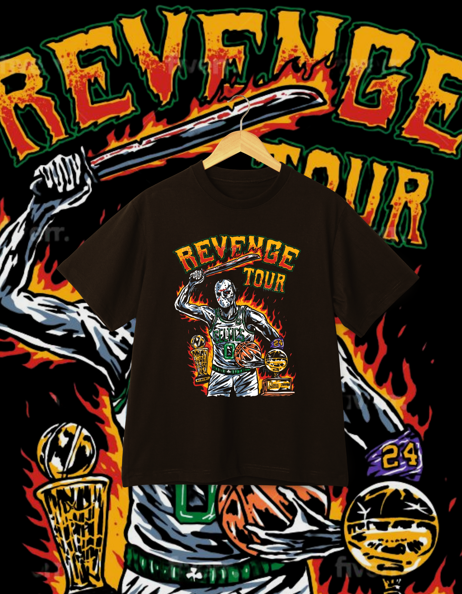 Celtics Horror "Revenge Tour" Drop Shoulder T-Shirt