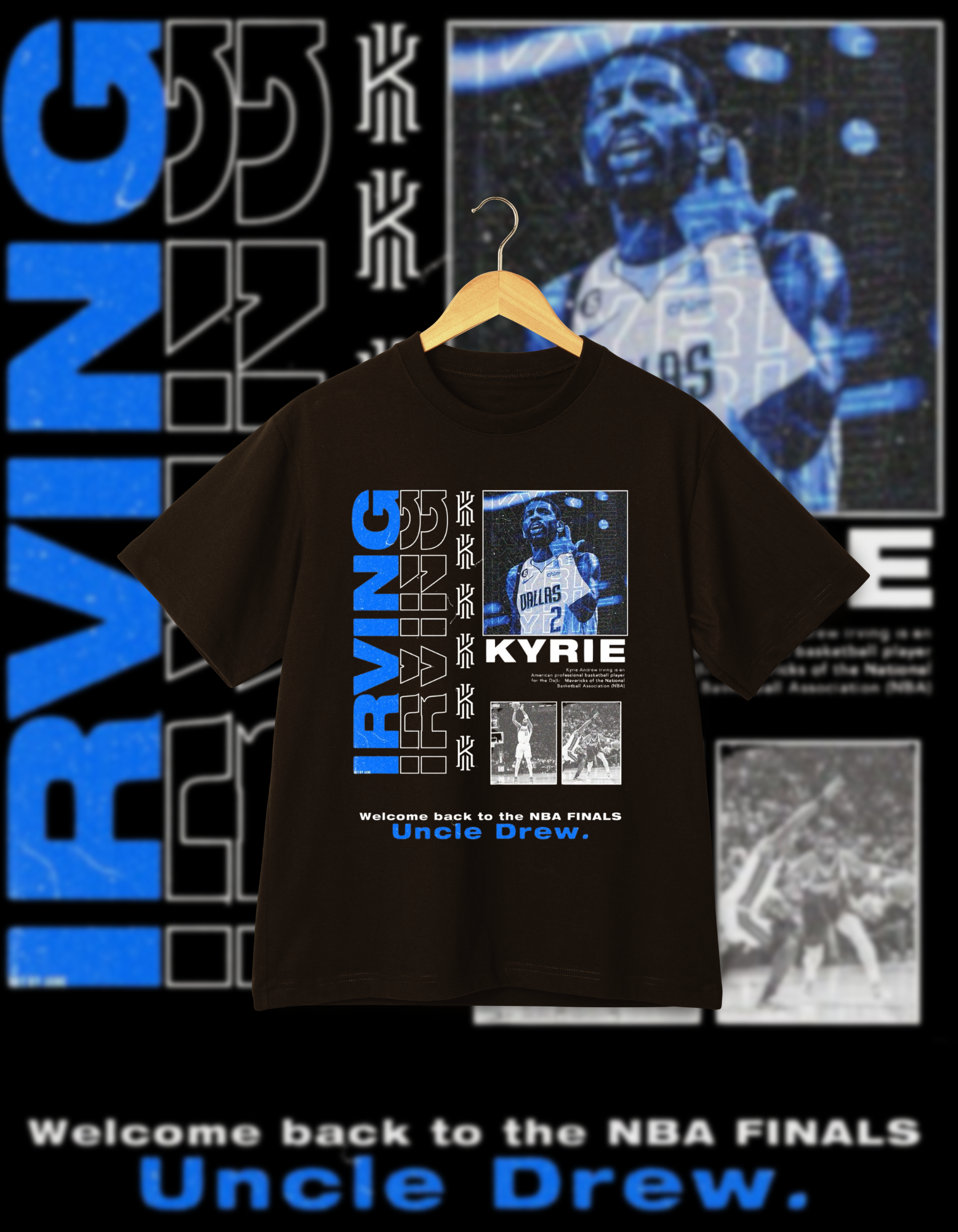 Kyrie Irving Dallas Mavericks Finals Drop Shoulder T-Shirt