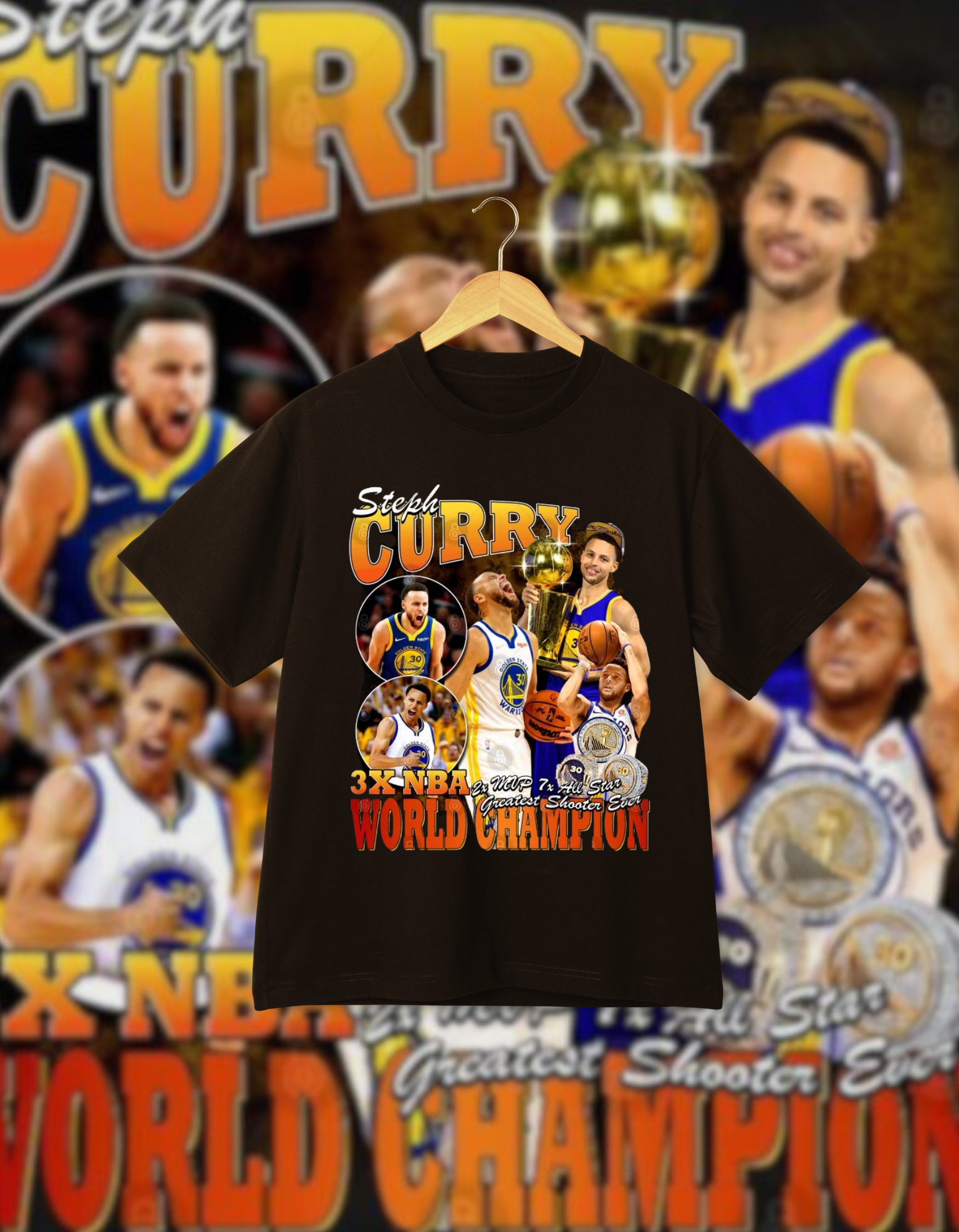 Stephen Curry World Champion Drop Shoulder T-Shirt