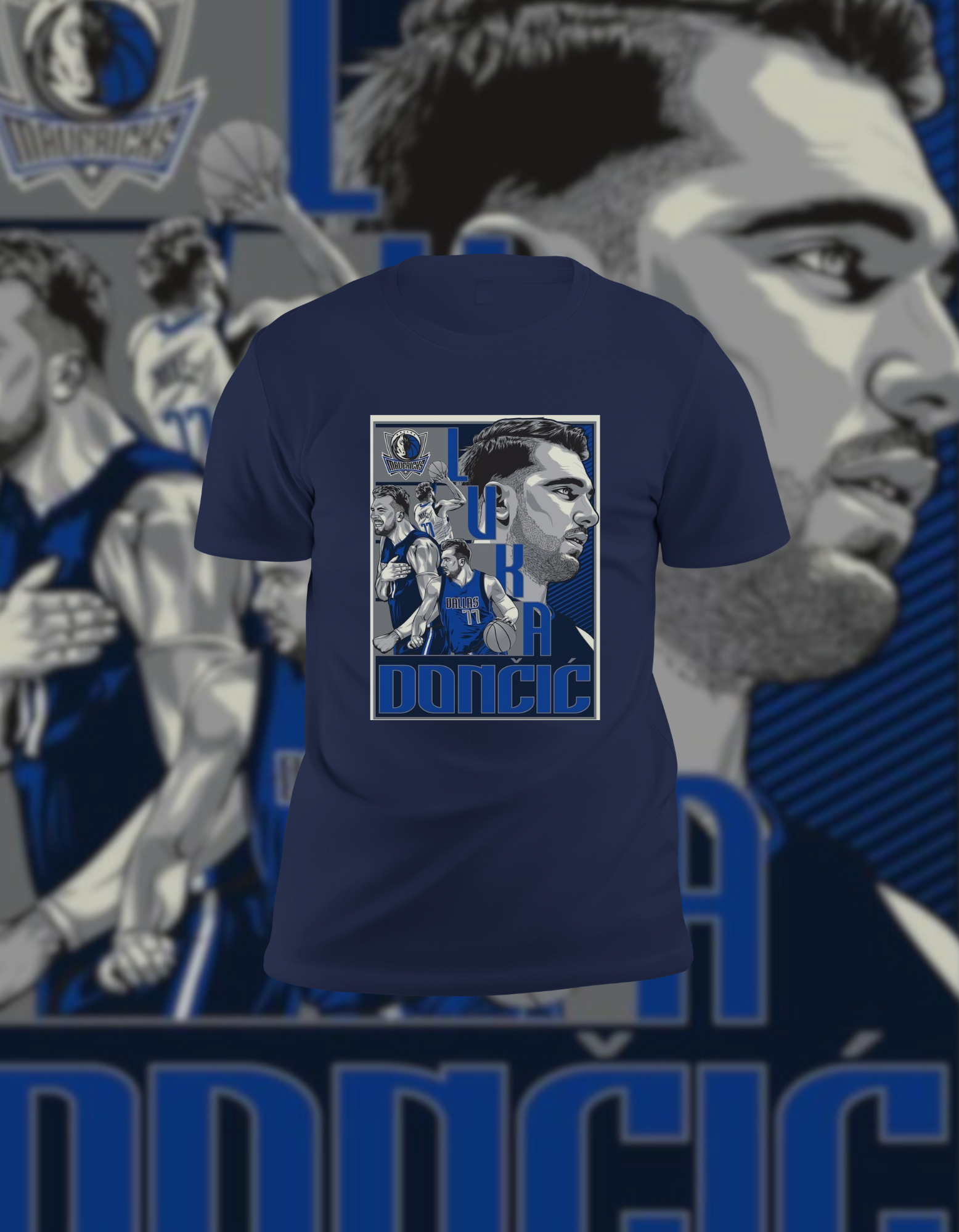 Luka Dončić Dallas Mavericks Collage T-Shirt - Luka Magic Graphic Tee