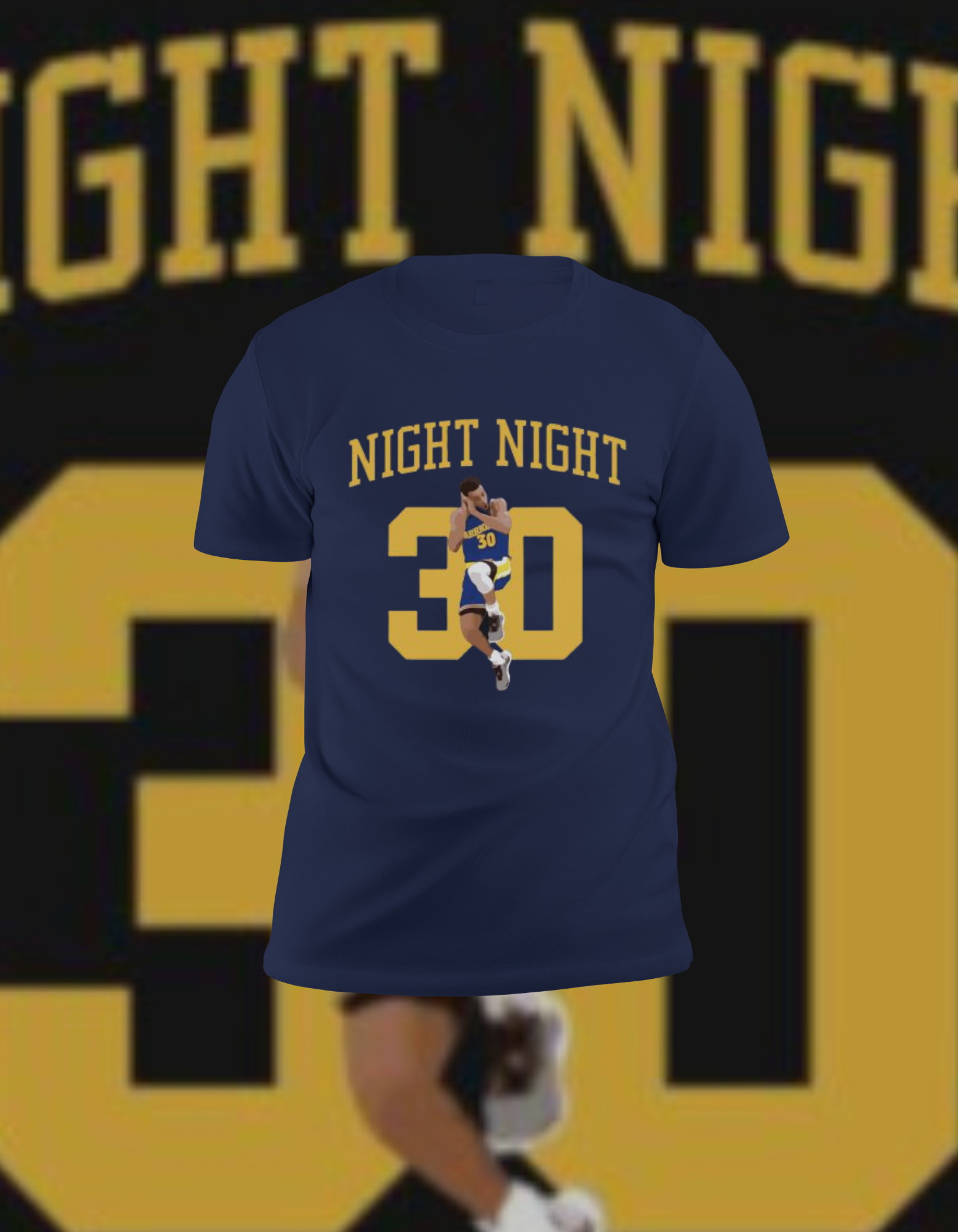 Steph Curry 'Night Night 30' T-Shirt - Minimalist Warriors Navy Tee