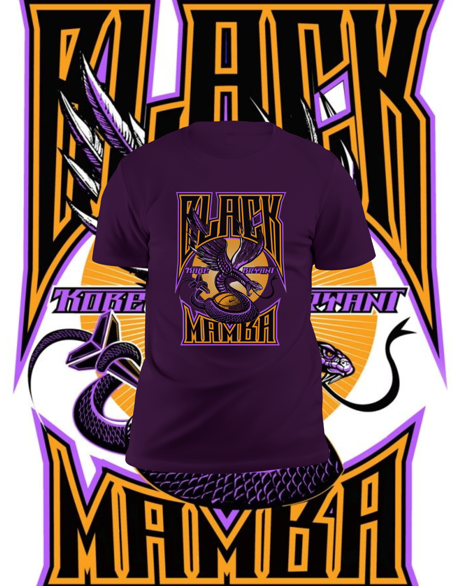 Kobe Bryant 'Black Mamba' Vicious Snake T-Shirt - Lakers Legend Tee
