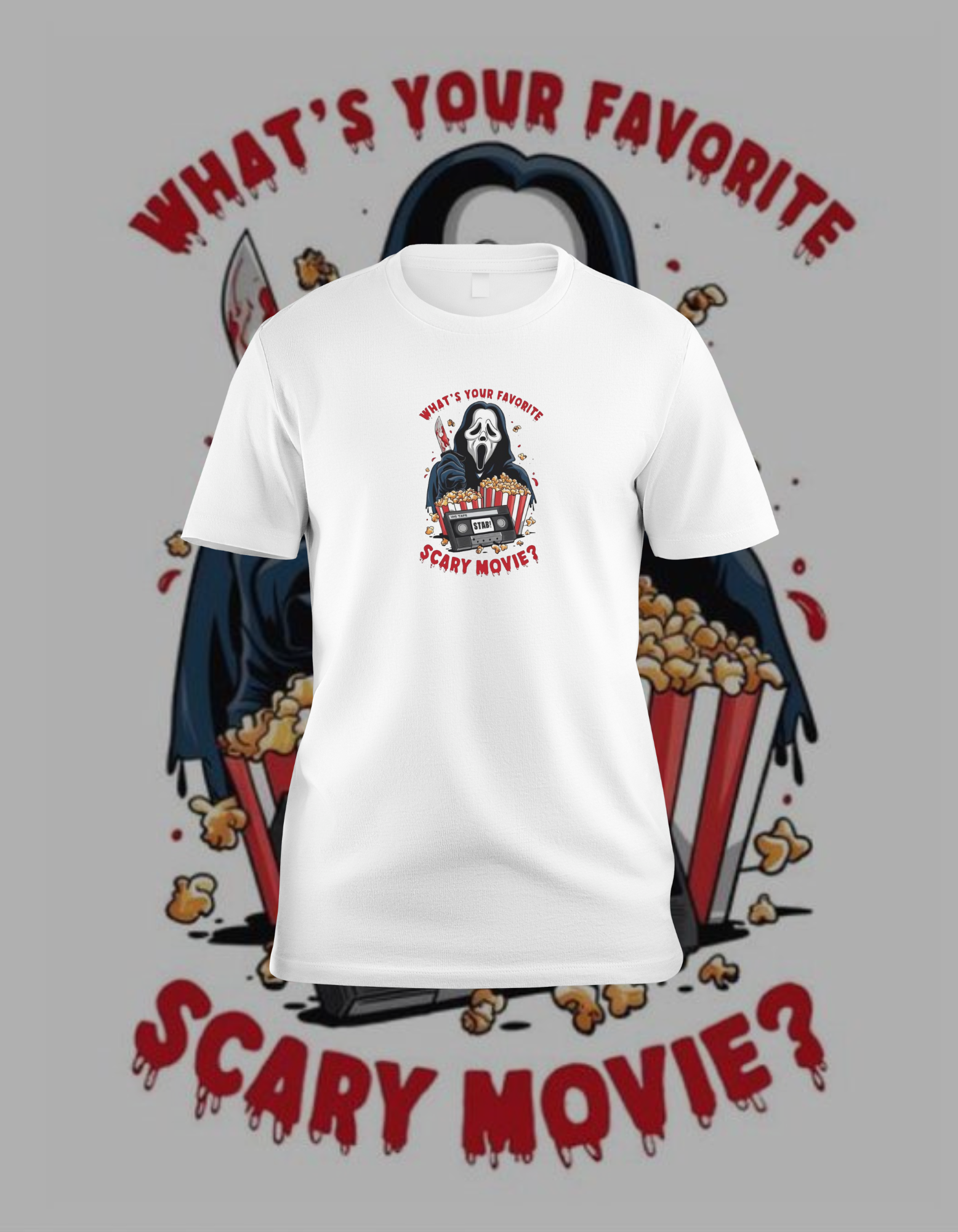 Scream Ghostface "What's Your Favorite Scary Movie?" T-Shirt
