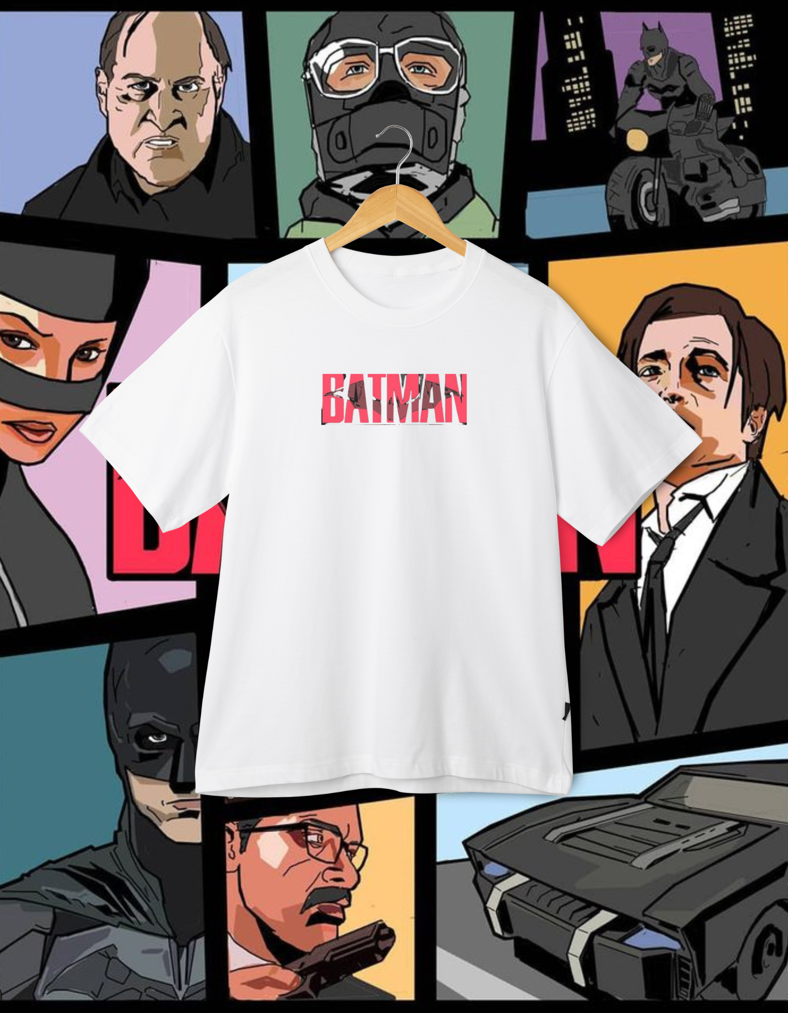 The Batman 2022 Movie Character T-Shirt (Back Print)