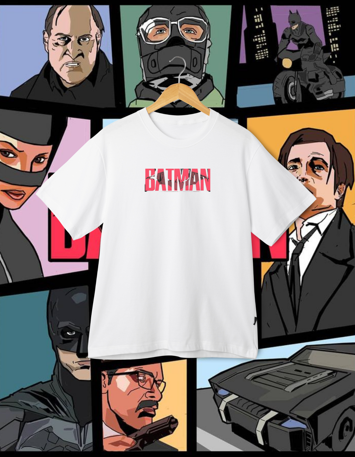 The Batman 2022 Movie Character T-Shirt (Back Print)