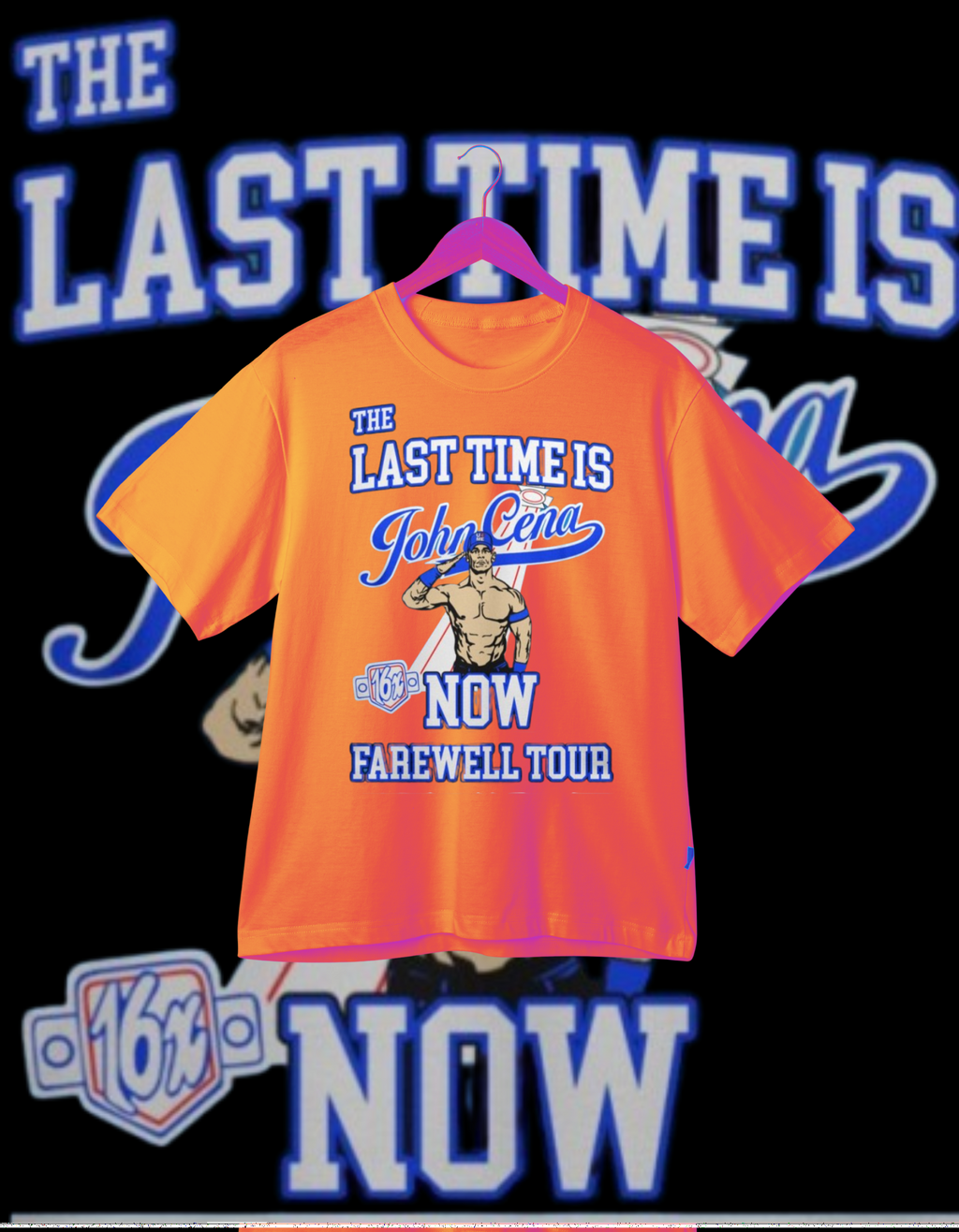 Official John Cena "The Last Time Is Now" 16X Farewell Tour T-Shirt