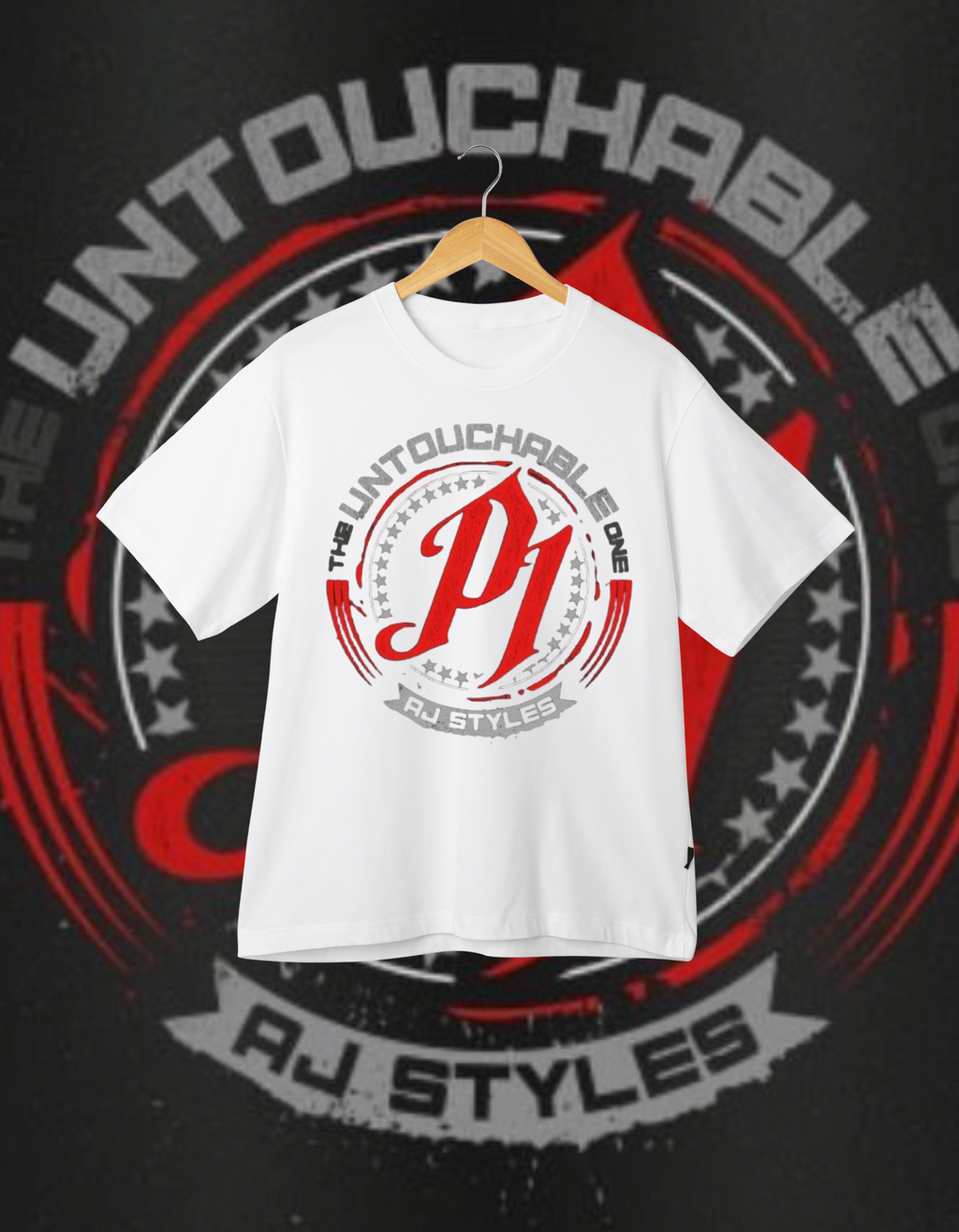 AJ Styles "The Untouchable One" Phenomenal One Logo Pro Wrestling T-Shirt
