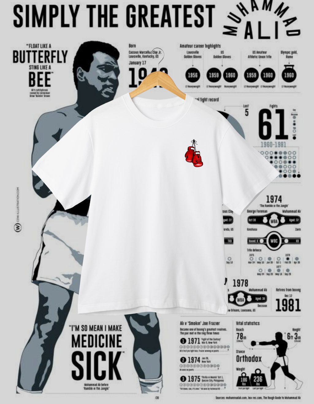 Muhammad Ali Inspired Boxing T-Shirt