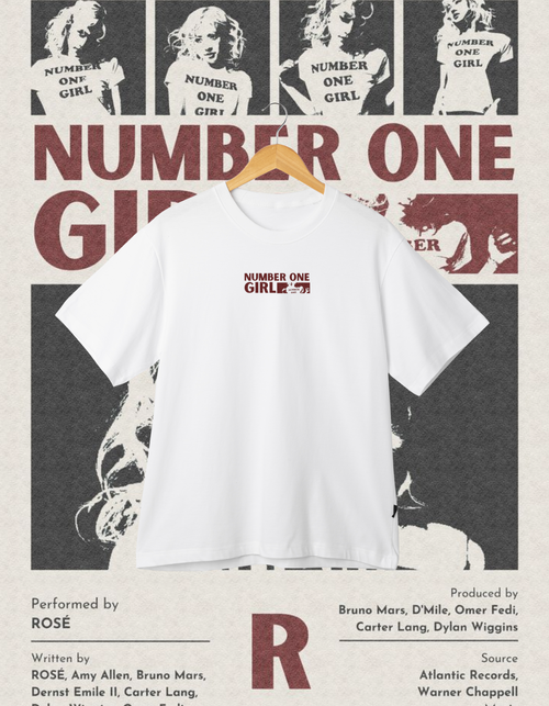 BLACKPINK Rosé 'Number One Girl' Back Print T-Shirt Solo Merch
