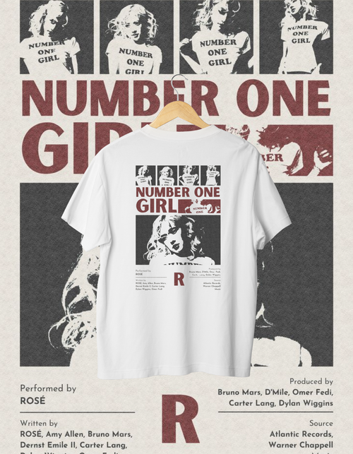 BLACKPINK Rosé 'Number One Girl' Back Print T-Shirt Solo Merch