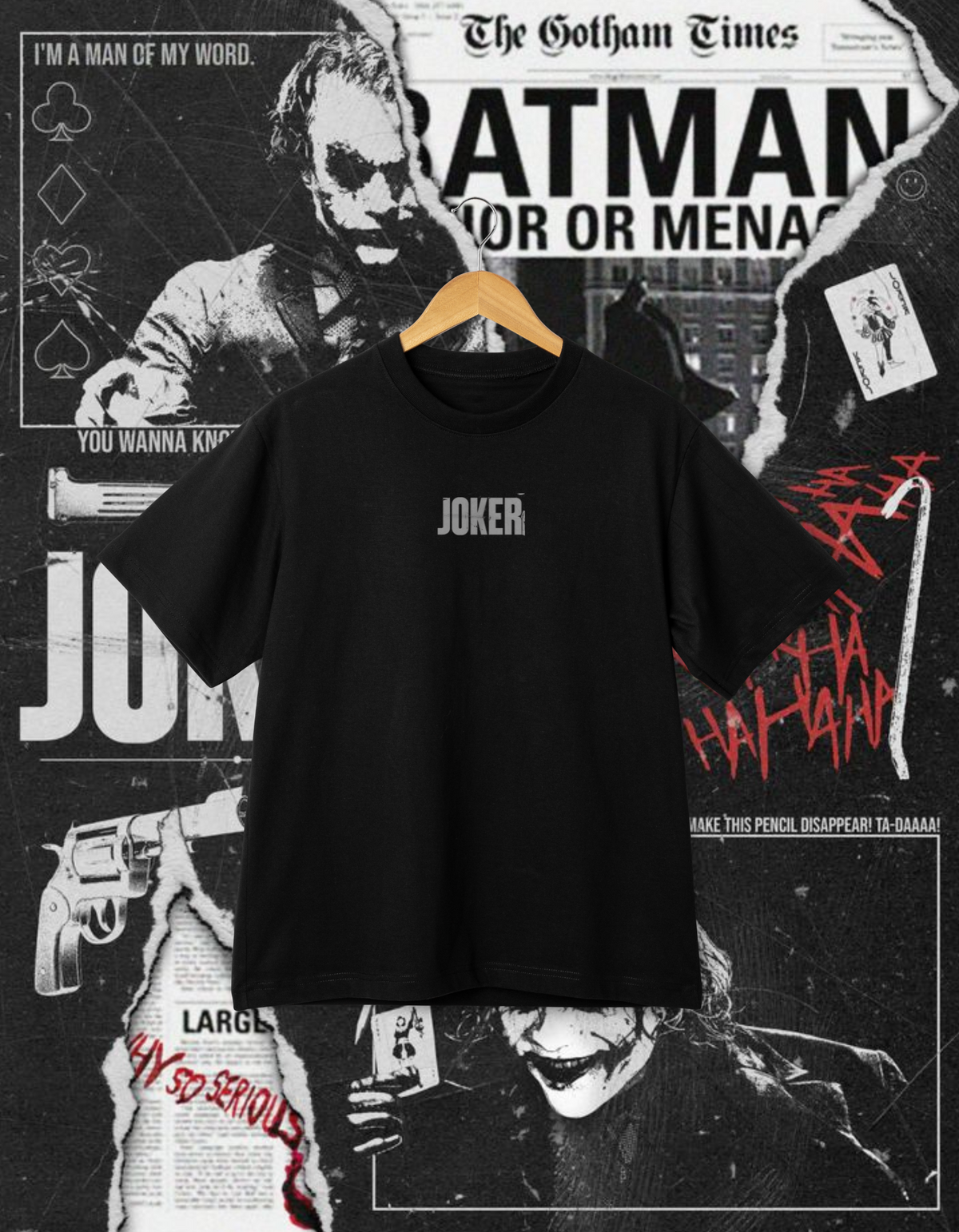 The Dark Knight Joker Minimalist Oversize T-Shirt