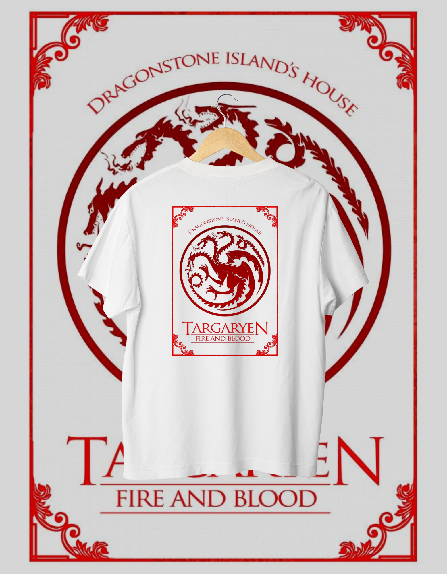 House Targaryen "Fire and Blood" Dragonstone T-Shirt