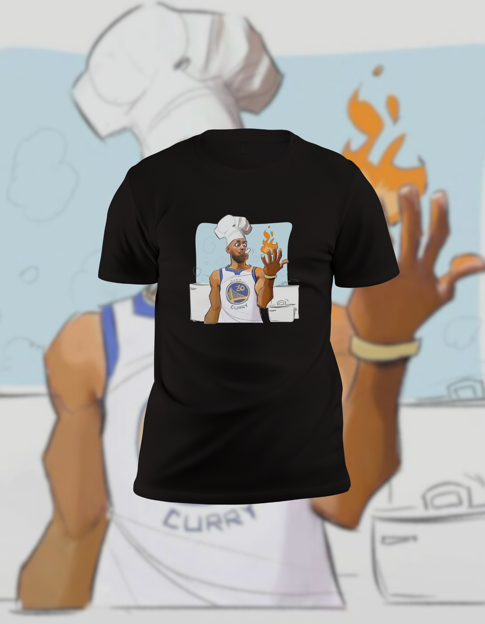 Steph Curry 'The Chef' Cartoon T-Shirt
