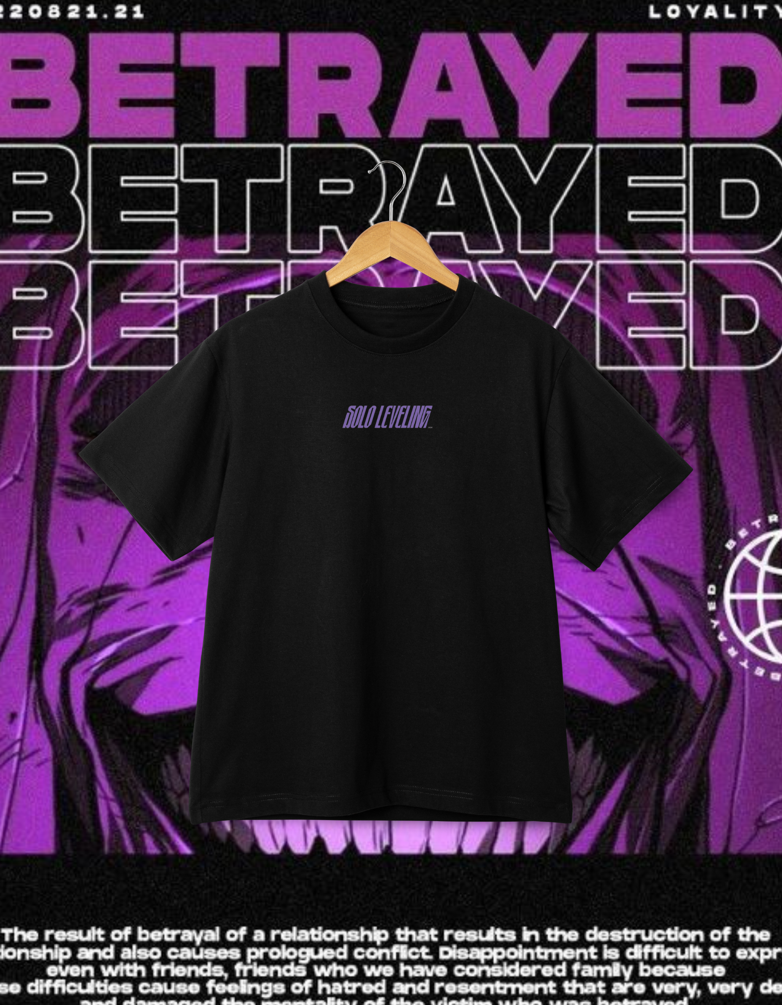 Solo Leveling "Betrayed" T-Shirt - Sung Jinwoo