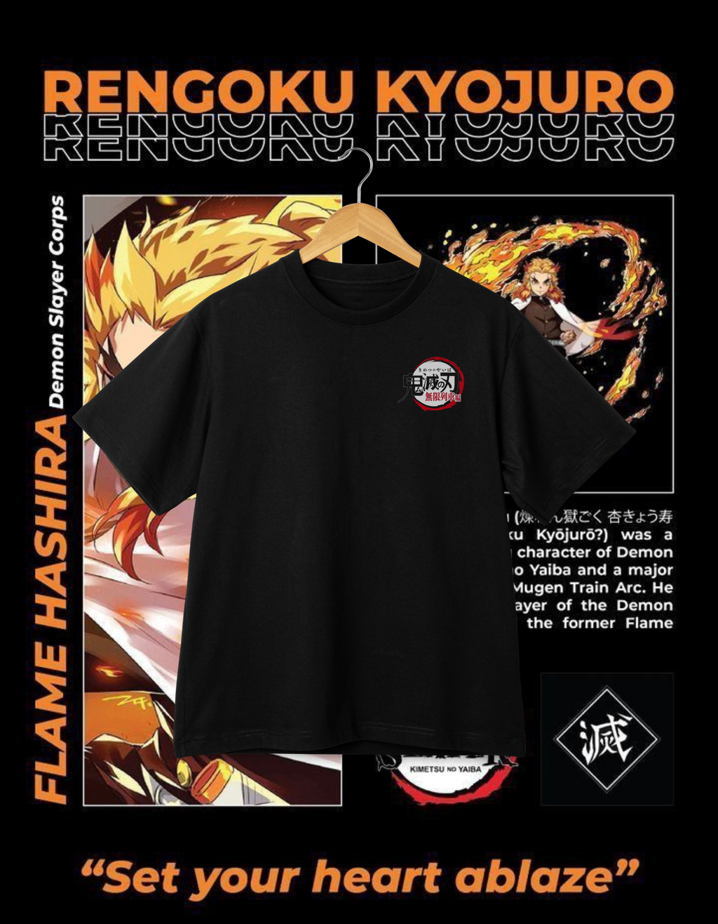 Demon Slayer Rengoku Kyoujuro T-shirt - Flame Hashira