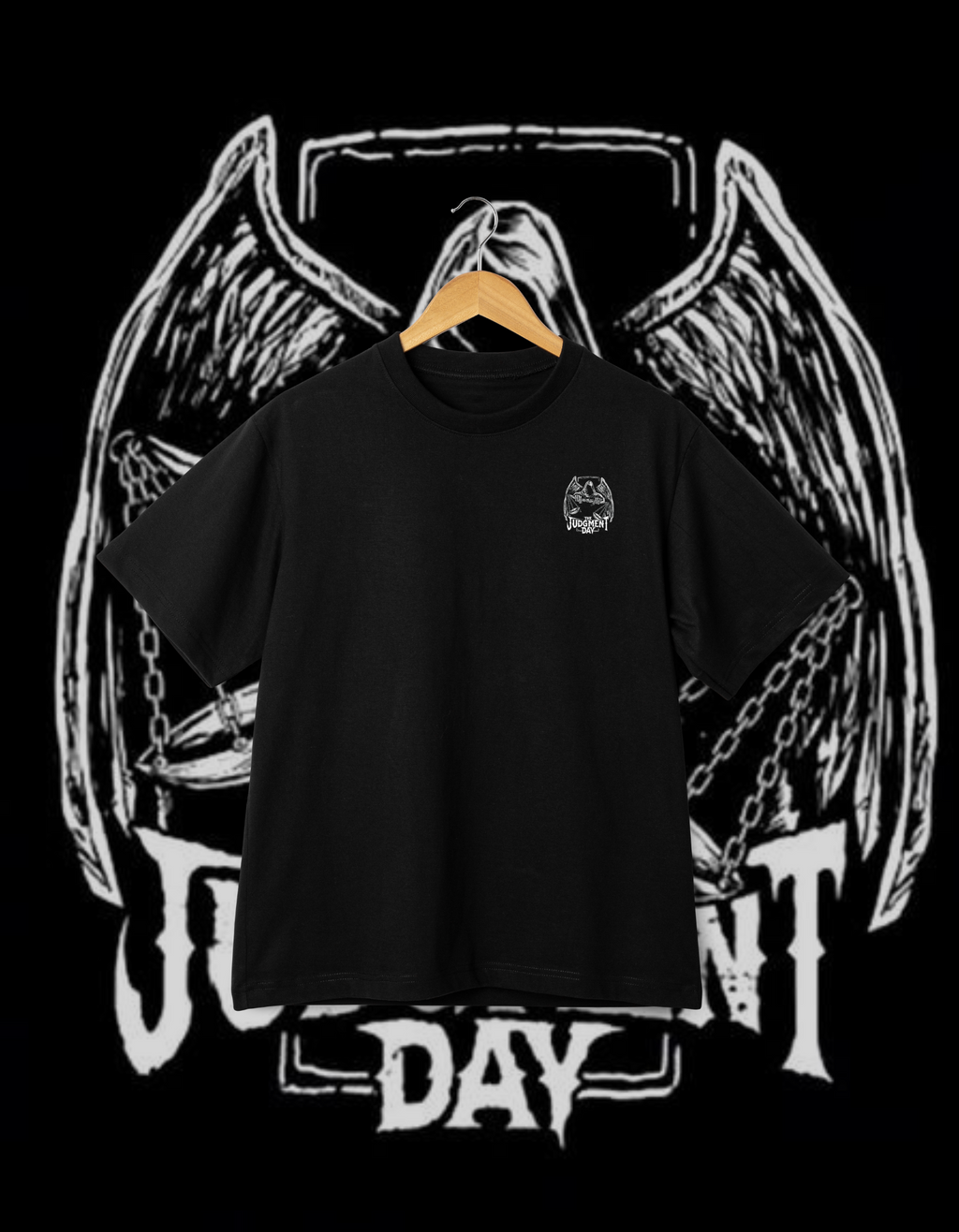 The Judgment Day Black & White Scales of Justice Wrestling T-Shirt
