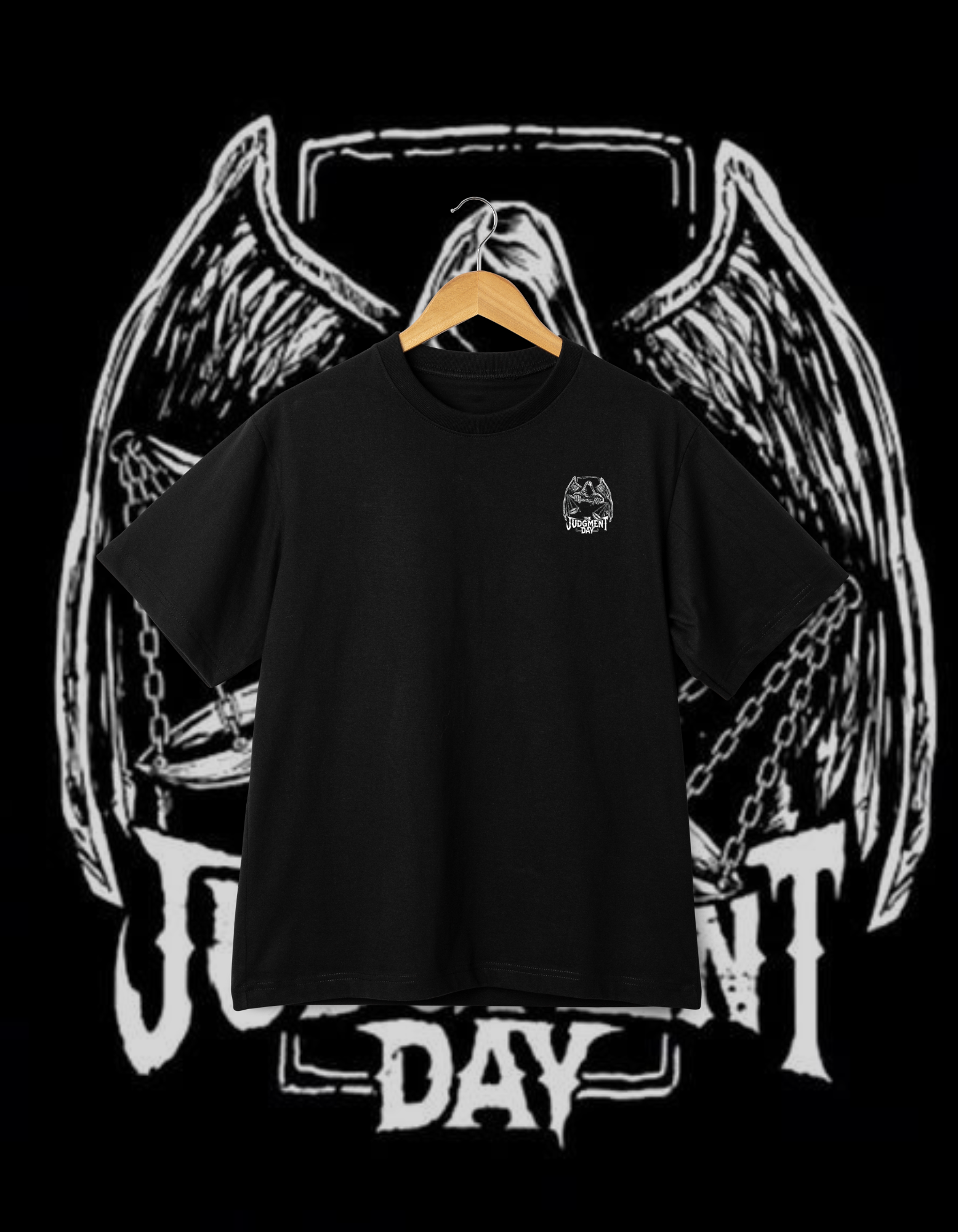 The Judgment Day Black & White Scales of Justice Wrestling T-Shirt