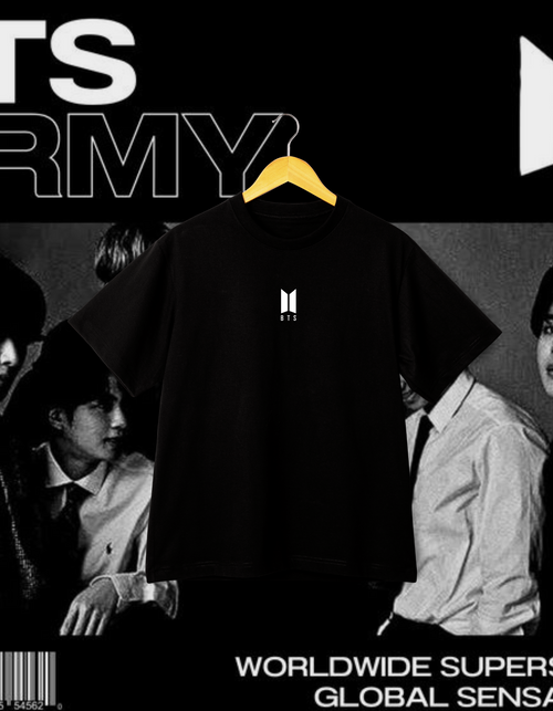 BTS ARMY Worldwide Superstars Black Back Print T-Shirt