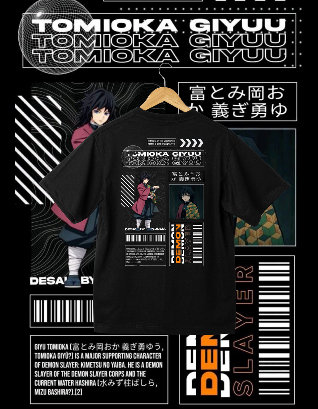 Demon Slayer Tomioka Giyu T-shirt - Water Hashira
