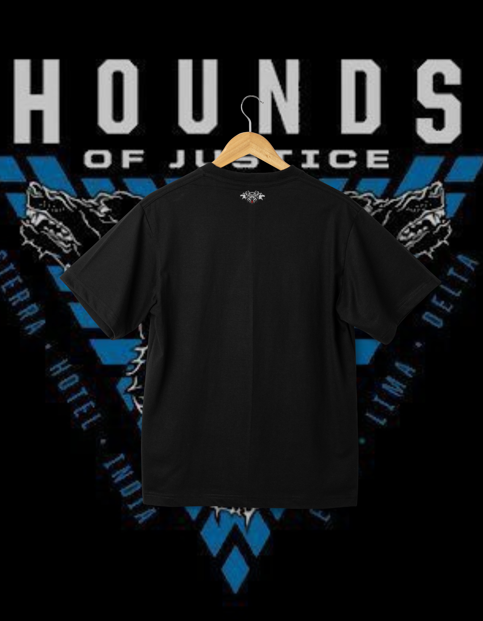 The Shield "Hounds of Justice" Tactical Logo Blue Wrestling T-Shirt