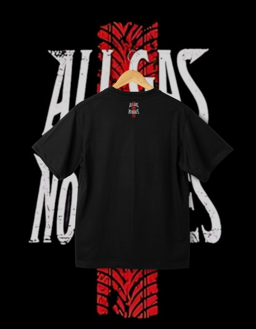 Roman Reigns "All Gas No Brakes" Wolf Logo Black Wrestling T-Shirt