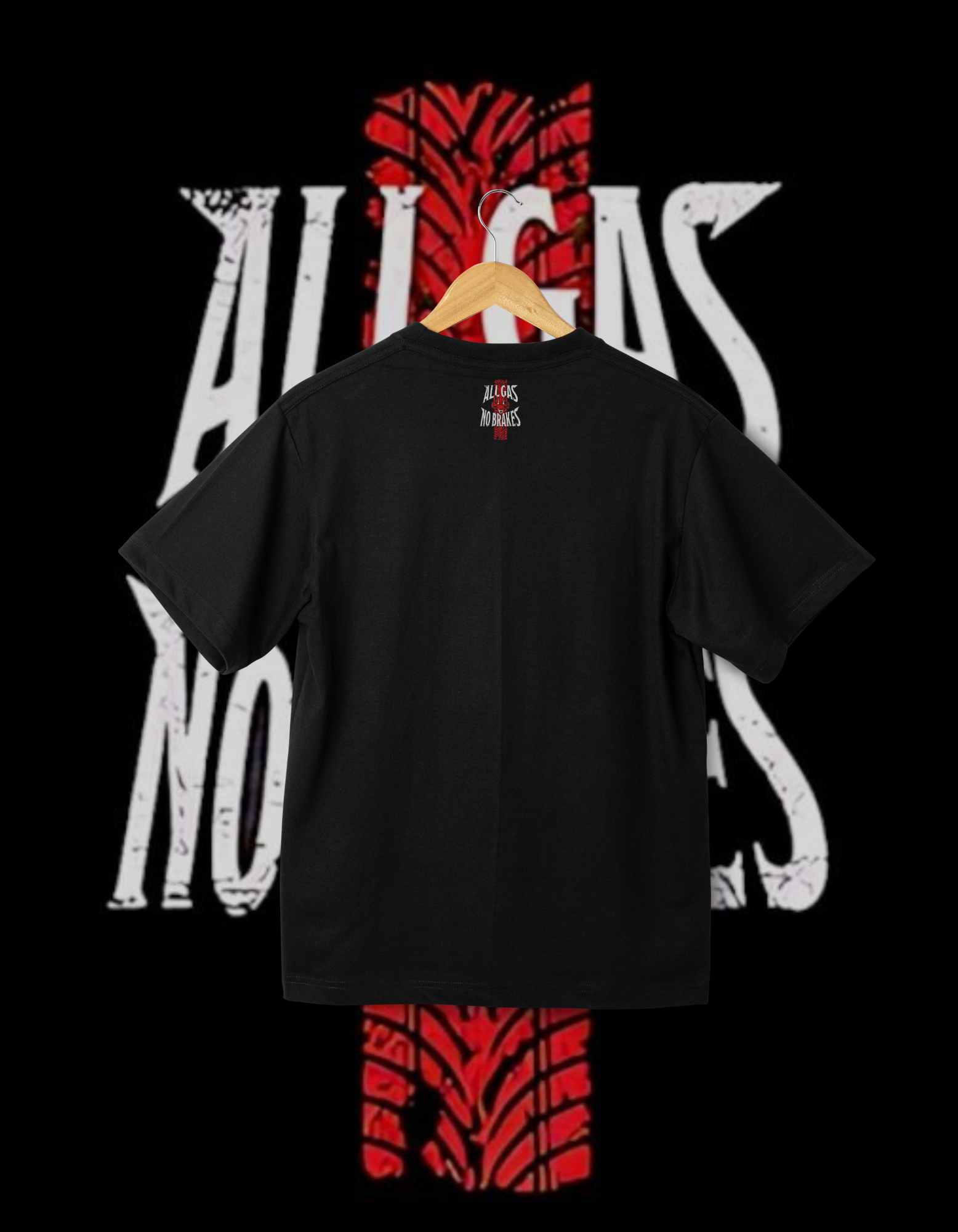 Roman Reigns "All Gas No Brakes" Wolf Logo Black Wrestling T-Shirt