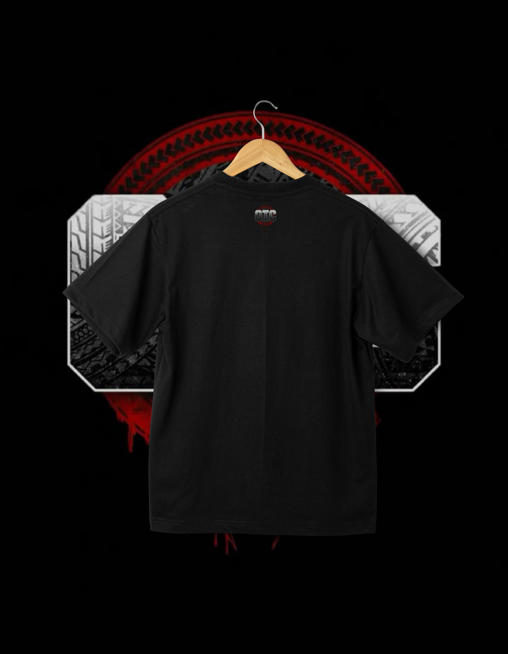 Roman Reigns OTC Tribal Print Black Wrestling T-Shirt