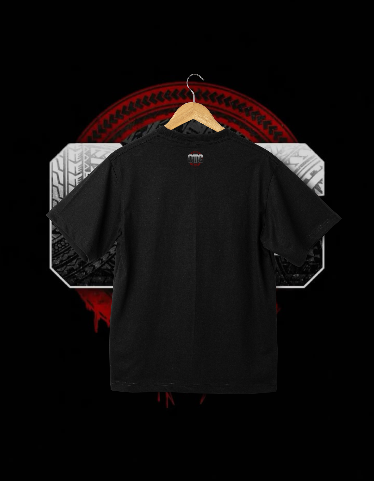 Roman Reigns OTC Tribal Print Black Wrestling T-Shirt