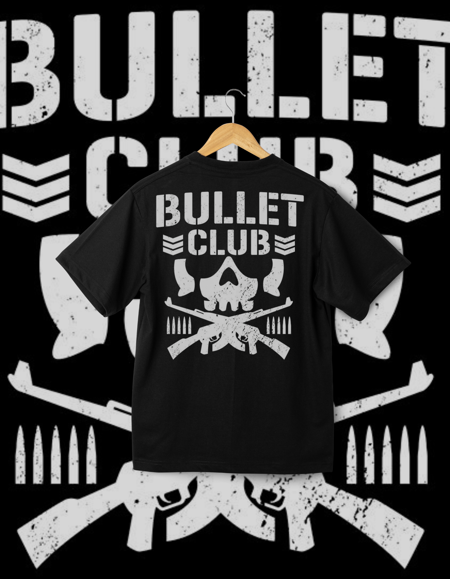Bullet Club "Too Sweet" Skull & Crossed Rifles Black T-Shirt